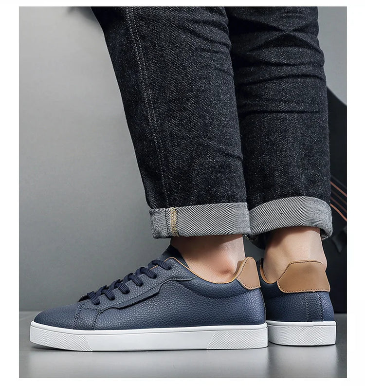 Leather Men's Sports Shoes - Casual Style, Breathable Men's Shoes, Anti-slip and Comfortable, Men's Casual Sneakers
