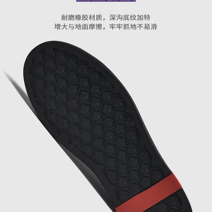 Europe New Shoes for Men Genuine Leather Casual Shoes Cool Black Flat Skateboard Shoes Street Fashion Sneakers