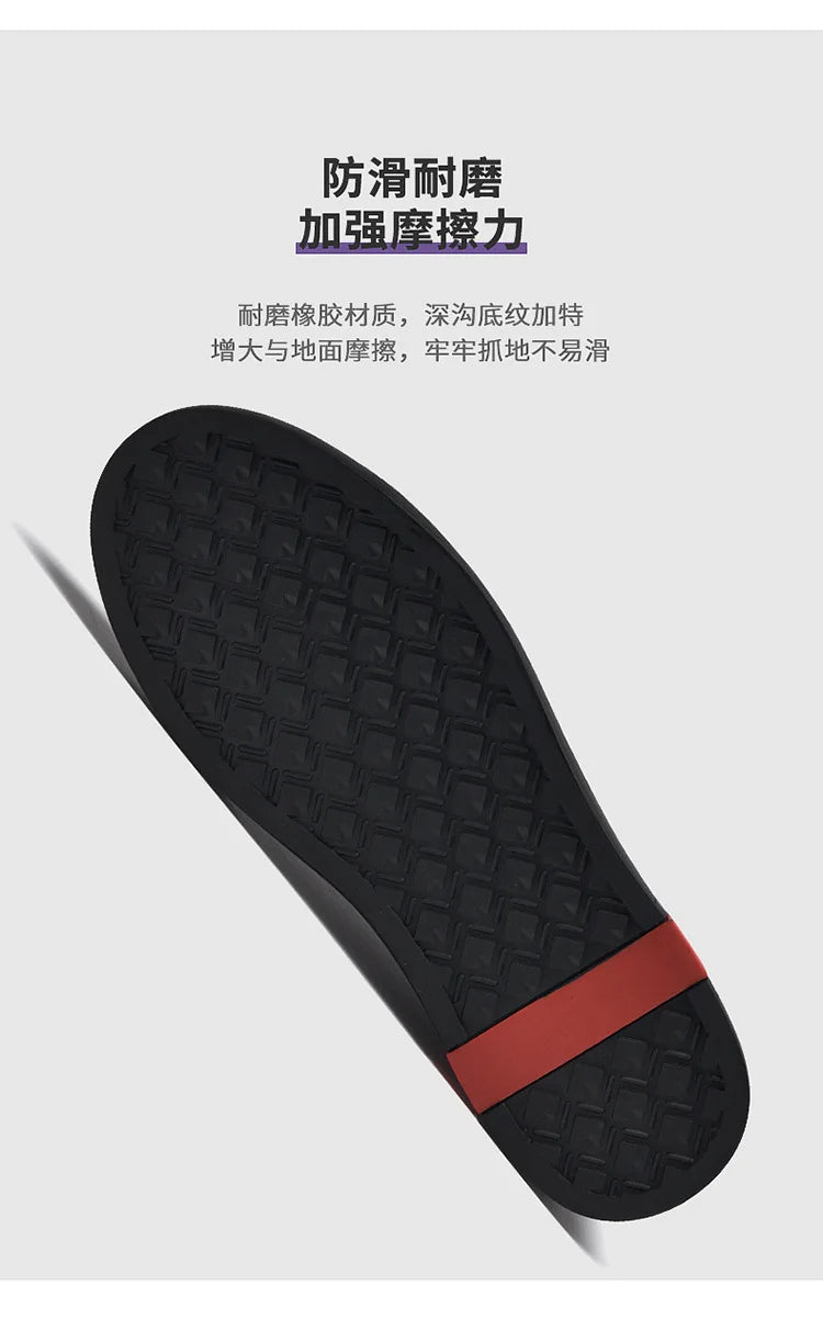 Europe New Shoes for Men Genuine Leather Casual Shoes Cool Black Flat Skateboard Shoes Street Fashion Sneakers
