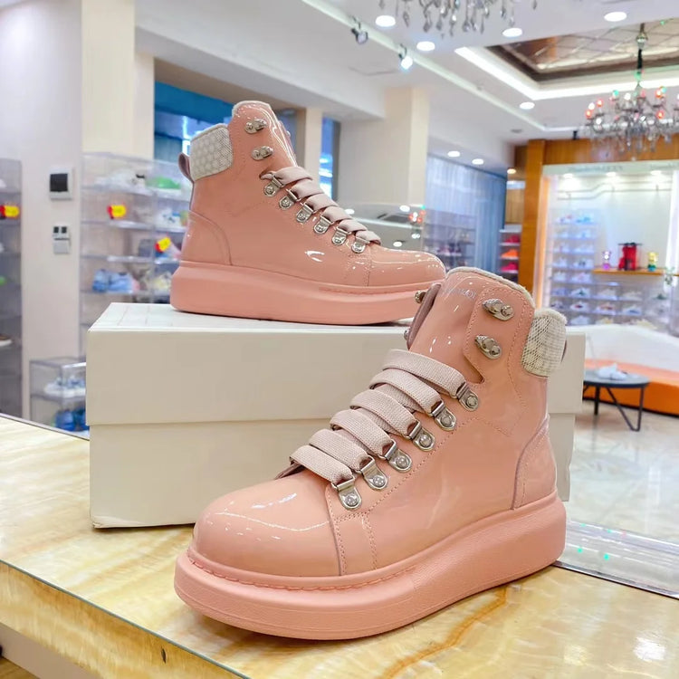 Men Platform Casual Shoes Oversized High-top Sneakers Fashion Motorcycle Boots Comfortable Ankle Boots Fashion Sports Shoes