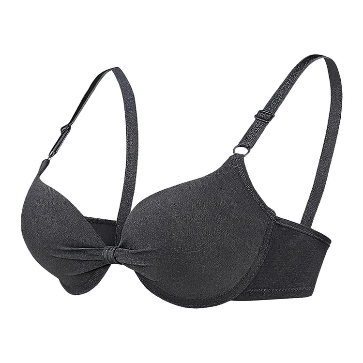FallSweet Thick Cotton Lift Up Bra for Women Small Chest Lingerie Seamless Underwire Bralette Anti-Sagging Brassiere 32-38AB