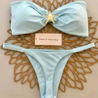 Micro Bikinis 2026 Push Up Women Swimsuit String Swimwear Brazilian Bikini Set Halter Biquini Floral Swimsuit Solid Beachwear platinumshop