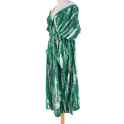 Costume da bagno donna copricostume lungo Kimono da spiaggia orlo curvo allentato aperto davanti Tie Dye abbigliamento da spiaggia platinumshop