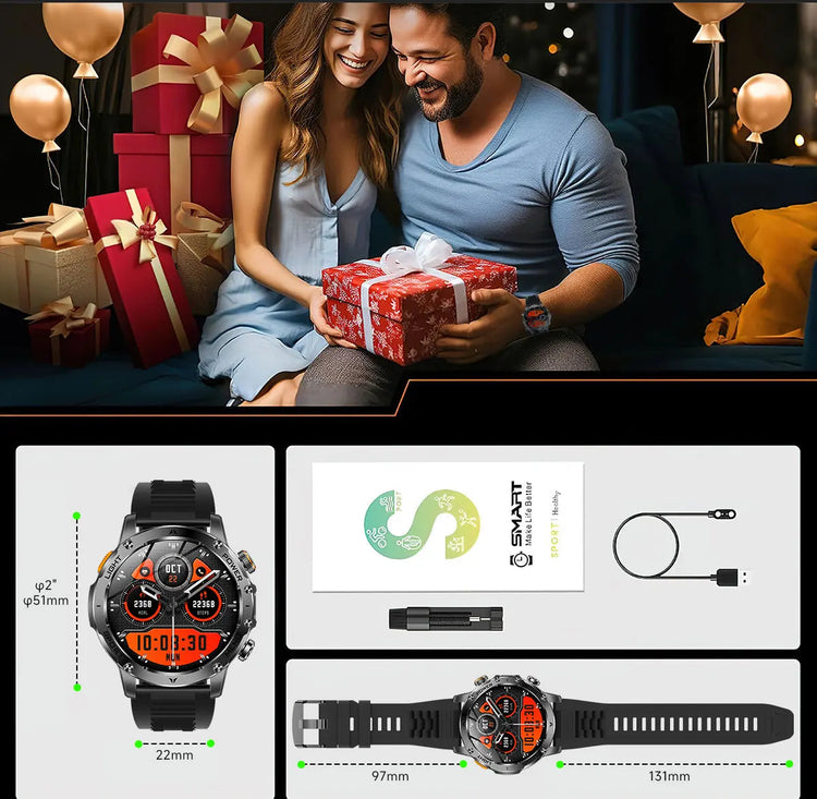 2025 Uomini Schermo AMOLED da 1,7 pollici Astuto Della Vigilanza 1000mAh Batteria Frequenza Cardiaca Chiamata Bluetooth NFC GPS Tracker Sport Fitness Orologi Nuovo platinumshop
