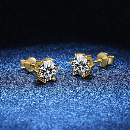 Promotion Moissanite Earrings for Women Pass Diamond Test Pen 100%  With Certificate Ear Studs 925 Sterling Silver Fine Jewelry PlatiNum