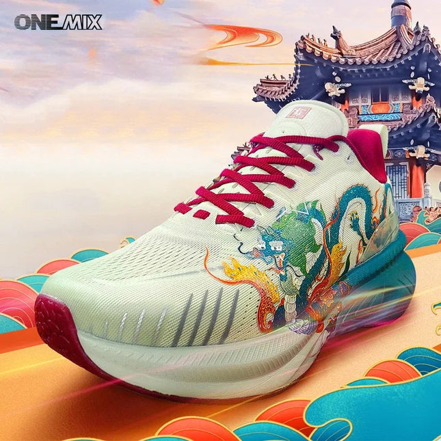 Onemix Original Designers Chinese Style Running Shoes for Men Luxury Women Shoes Breathable Sports Shoes Male Outdoor Sneaker PlatiNum