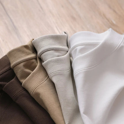 11.29oz 320Grams Heavy Cotton Weight Oversized Loose Men T-shirt Solid Color Drop Shoulder Short Sleeve High Quality PlatiNum