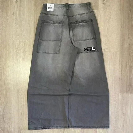 Streetwear New Fashion Stampa oversize Jeans larghi Y2K Harajuku Hip-hop Vintage Popolare Goth Pantaloni a gamba larga a vita alta Pantaloni