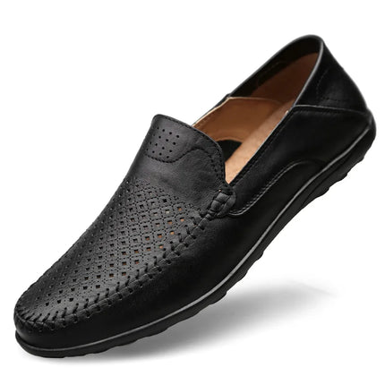 Scarpe Casual in Pelle da Uomo, Sneakers Estive di Lusso in Vera Pelle, Mocassini Italiani Traspiranti Slip-on