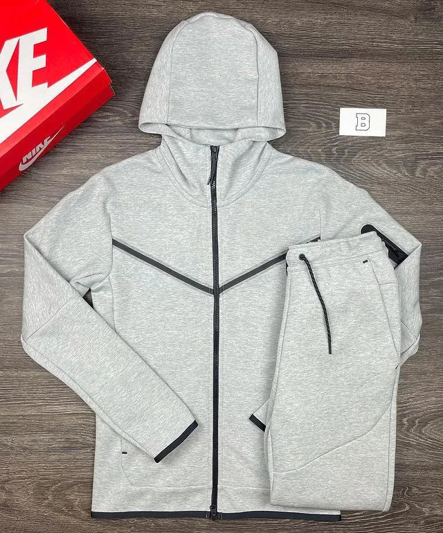 Men's Sports Coat Men's Spring and Autumn New European Size Sportswear Pants Hoodie Hooded Casual Set Tracksuit Men PlatiNum