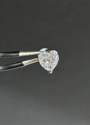 New Fashion Love Wings Cross Acciaio inossidabile Osso dell'orecchio Chiodo Zircone lucido Orecchino con filo alla moda per le donne Accessorio per piercing al corpo platinumshop