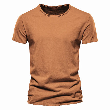 100% Cotton Men's T-shirt Casual Soft Fitness Summer Thin T-shirts Men's Home Clothes O-Neck Short Sleeve Solid T Shirt for Men