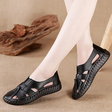 Sandales Femme - Nouveau Design 2026 - Sandales en Cuir de Vachette de Première Qualité