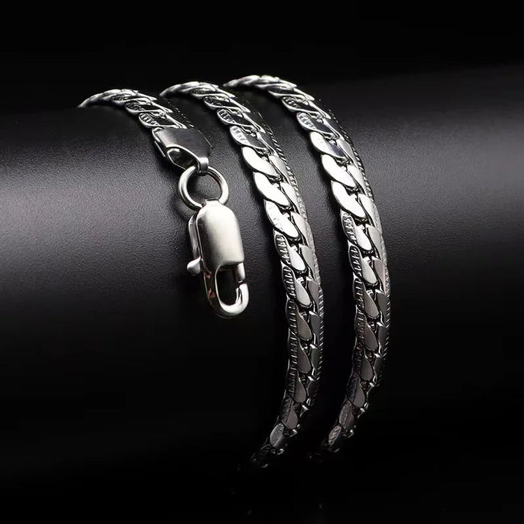 20-60 cm 5 mm colore argento marchio di lusso design nobile collana a catena per donna uomo moda gioielli di fidanzamento di nozze PlatiNum