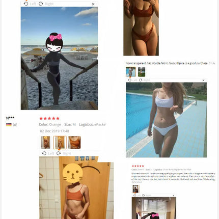 Nuovo Set Bikini Sexy da Donna con Reggiseno Imbottito Push-up, Costume da Bagno Plissettato per Nuoto e Spiaggia PlatiNum