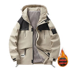 Plus Size Male Waterproof Windproof Hooded Jacket Autumn Winter New Fashion Men Casual Loose Fleece Thick Warm High Quality Coat