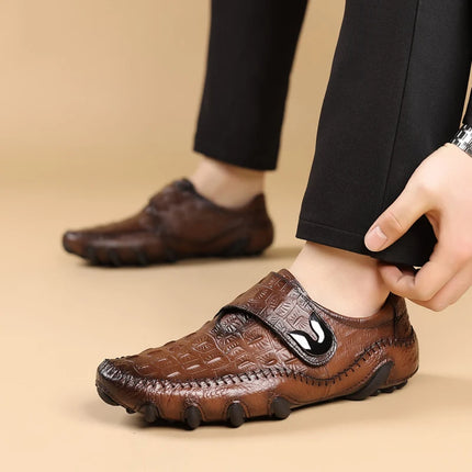Mocassini Estivi da Uomo per Matrimonio, Scarpe Eleganti da Passeggio, Mocassini da Guida, Nuovi Arrivi Scarpe Casual da Uomo in Pelle Spaccata Slip-on, Scarpe Basse da Uomo