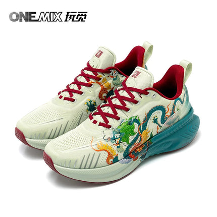 Onemix Original Designers Chinese Style Running Shoes for Men Luxury Women Shoes Breathable Sports Shoes Male Outdoor Sneaker PlatiNum
