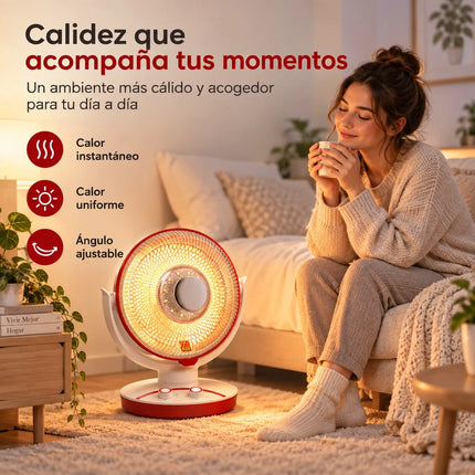 Tabletop Carbon Fiber Heater Adjustable Power 550W 1100W with Tilt Angle for Bedroom Office and Student Dorms