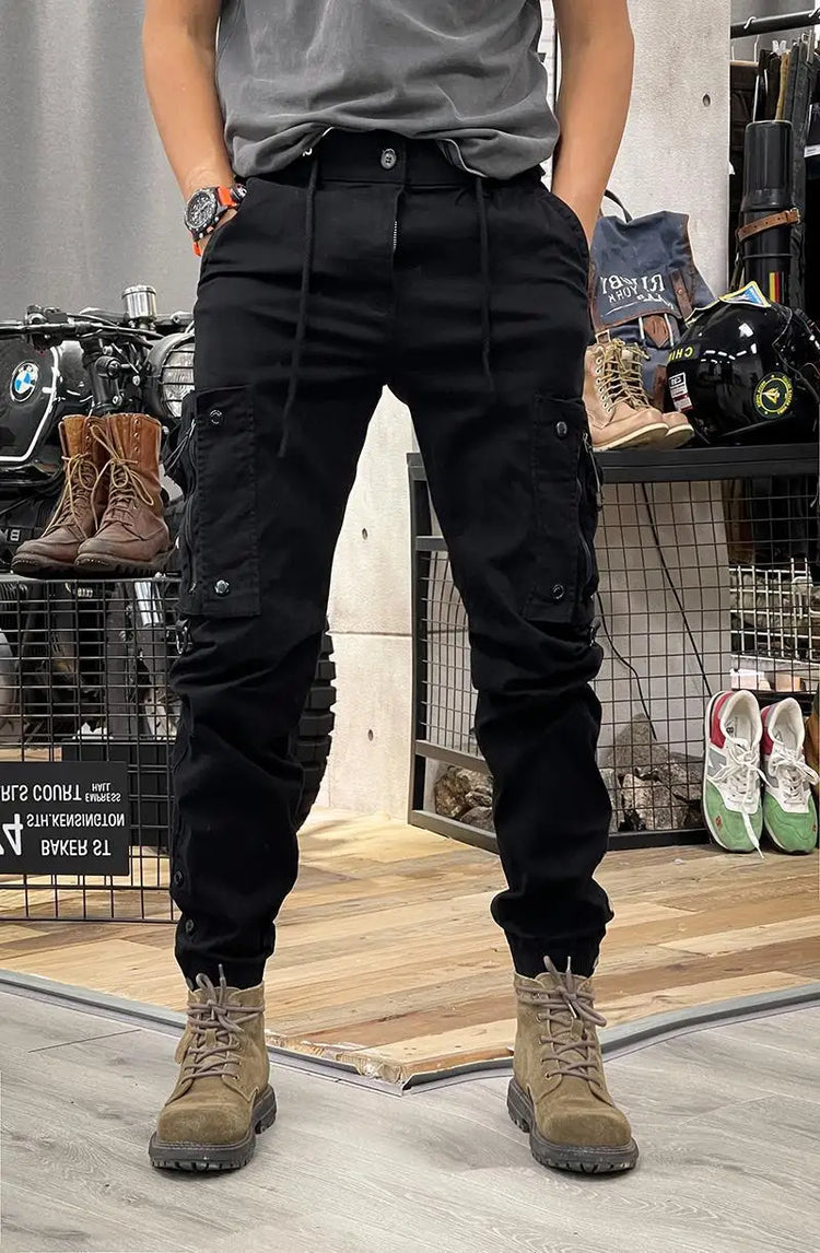 2025 New Men's Cargo Pants Tactical Military Work Pants Outdoor Jogger Casual Trousers Straight Leg Spring Autumn Utility Pants