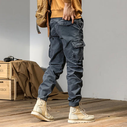 CAAYU American Casual Men'S Work Pants Hip-Hop Fashion Casual Versatile Multi Pocket Design Work Pants Long Pants Men'S Long Pan