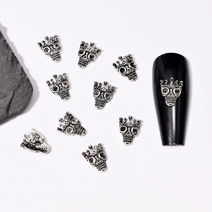 10Pcs Halloween Fake Weapons with Blood Nail Charms Bloody Horror Metal Nail Art Decorations Manicure Accessories Punk Jewelry *