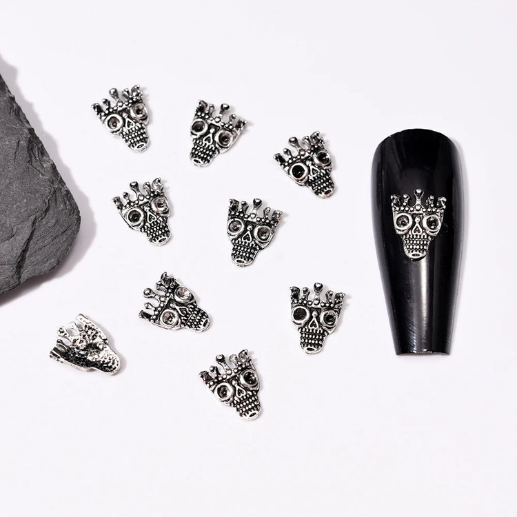 10Pcs Halloween Fake Weapons with Blood Nail Charms Bloody Horror Metal Nail Art Decorations Manicure Accessories Punk Jewelry *