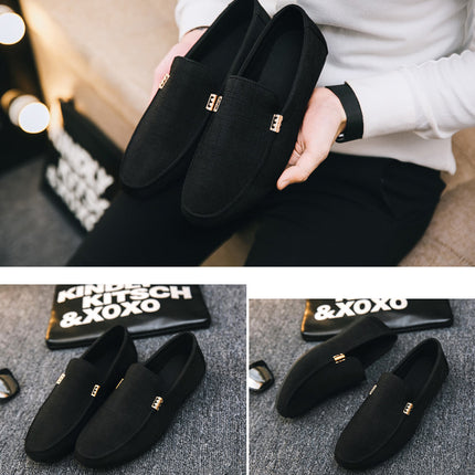 Scarpe casual da uomo in tela slip on mocassini alla moda per uomo abito di lusso scarpe da guida appartamenti formali per feste di matrimonio taglie forti