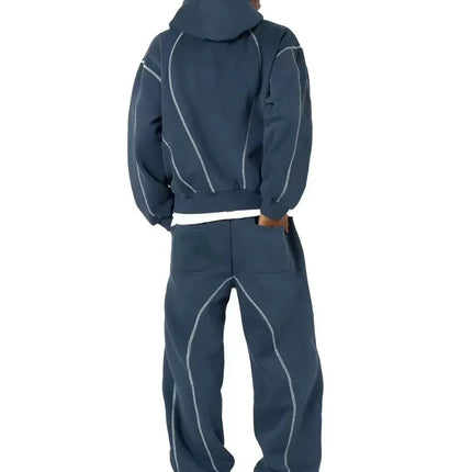 Street Retro Men's Casual Sportswear with Trendy Silhouettes Unique Hip-Hop Style Patterned Oversized Sweatshirts Casual Hoodies PlatiNum