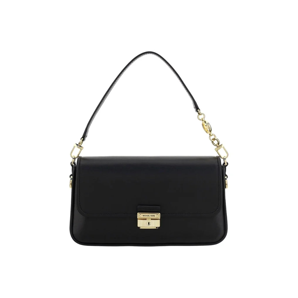 MICHAEL KORS Bradshaw Cow Leather Shoulder Bag, Baguette Bag, Handbag, Shoulder Bag Women's Black 30S1G2BL1L-001
