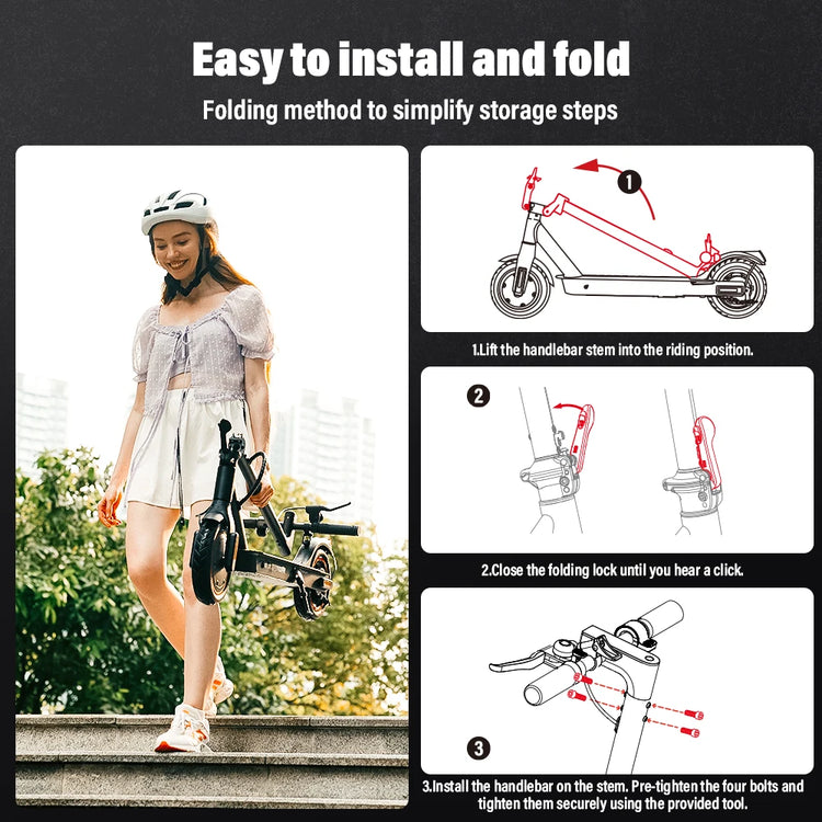 Pneumatico per scooter elettrico W3 da 8,5 pollici Motore da 350 W Batteria 36V7.8Ah Portata 24-34 km Velocità 30 km/h Azionamento posteriore E Scooter con app