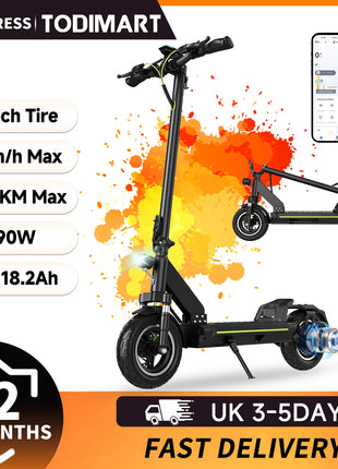 Monopattino elettrico TODIMART D5 D6 D6PRO 48V 18.2Ah 490W Max, velocità 24 km/h, autonomia 40-60 km, sospensioni a molla, connessione APP, monopattino elettrico fuoristrada per adulti