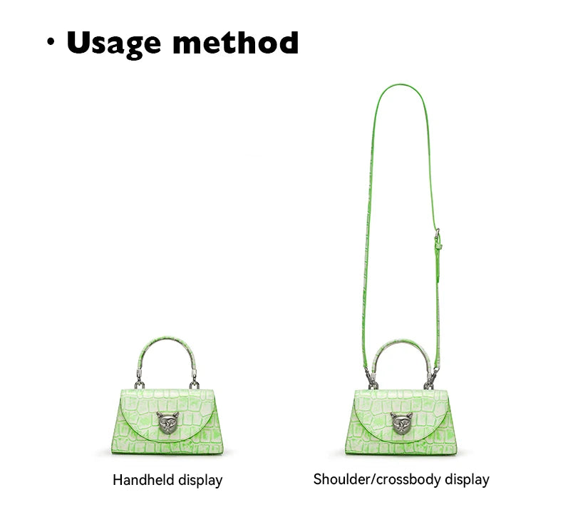 BAFELLI 2025 NUOVA BORSA DA DONNA DESIGNER ORIGINALE MARCA DI LUSSO CAT CASUAL STYLE TREND BORSA BORSA IN PELLE CROCODILE