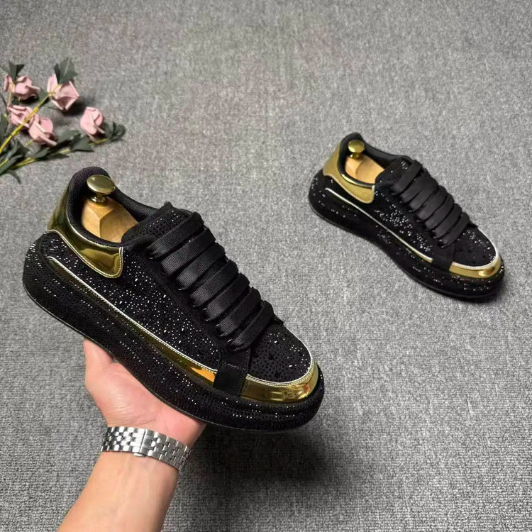 2026 spring and autumn new trendy brand low-top hot diamond board shoes men's lace-up versatile sports dad shoes