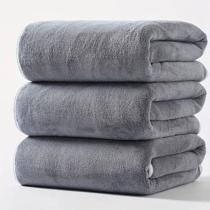 3 pezzi grandi asciugamani da bagno set grigio adulto corallo velluto bagno assorbente morbido asciugatura rapida bianco asciugamano da bagno 70X140 telo mare nero