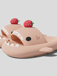 Cute Shark Slippers for Women & Men Summer Platform Night Glow-in-the-Dark Indoor Beach Slides Home Street Wear DIY Accessory