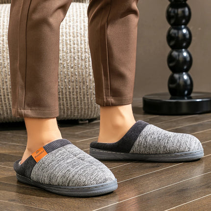 Pantofole invernali da uomo TPR antiscivolo memory foam caldo morbido durevole cuscino casual patchwork scarpe da interno