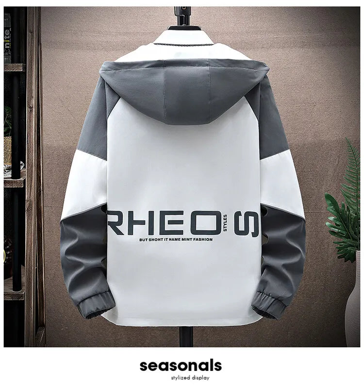 Men's Sets Sportswear Suit Hooded Colorblock Casual patchwork Hooded Jacket + Pants Suit Men's 2-piece Jogger Sweatshirt