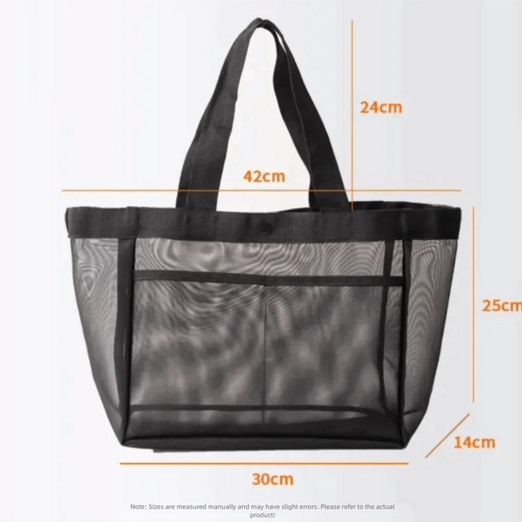 Nuova borsa a tracolla in rete Borse da spiaggia trasparenti di grande capacità Borsa multifunzionale cava da donna