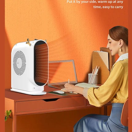 Electric Heater Winter Warmer Household Desktop Heater Fan Adjustable Thermostat Room Heater Home Appliance Heating Stove