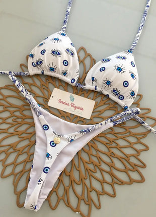 2026 Costume da bagno bikini da donna Costume da bagno sexy con lacci in tinta unita diviso da donna