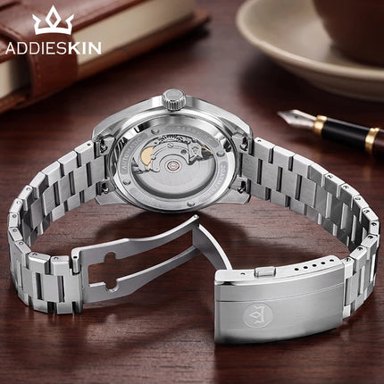AddiesKin K014 Mechanical Watch for Men ST2130 Automatic Movement (ETA 2824 Compatible) 40mm Stainless Steel Case Cameo Shell