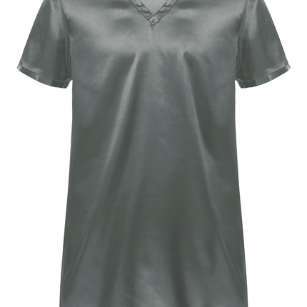 Donna uomo pigiama in raso di seta pigiameria maniche corte camicia da notte Kimono accappatoio abito da notte accappatoio camicia da notte estiva Homewear