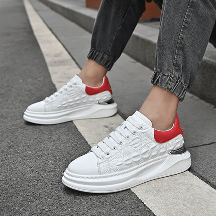 Leather Shoes Men's Skateboard Cricket for Men Sports Running Sneakers Male Luxury Designer Flats Platform
