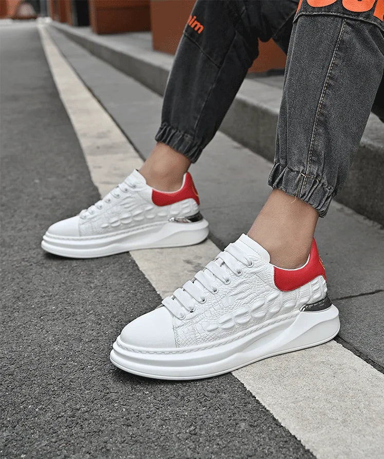 Leather Shoes Men's Skateboard Cricket for Men Sports Running Sneakers Male Luxury Designer Flats Platform