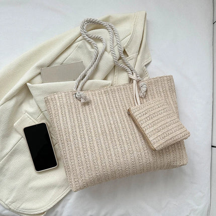 Designer Women's Bags Fashion Large Capacity Straw Tote Bag Summer Beach Bag Casual Big Bali Bag