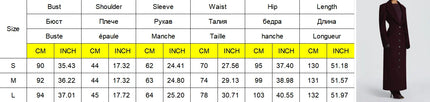 Women's Long Coat Slim V Neck Single Breasted Overcoats Shoulder Pad Maxi Jackets with Belt 2025 New Winter Lady Commute Outwear