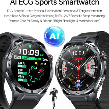 Nuovo Smartwatch 2026 con Analisi AI del Grasso Corporeo, ECG+PPG, Acido Urico, Pressione Sanguigna, Ossigeno nel Sangue, Chiamate, Schermo AMOLED per Uomini e Donne platinumshop
