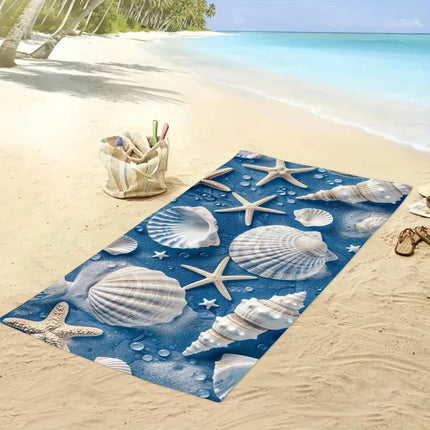 1 Serviette de plage en microfibre ultra-fine Ocean Element, serviette de plage absorbante à séchage rapide, serviette de plage de sport pour la natation