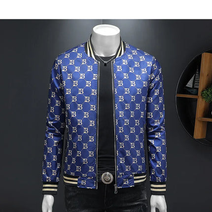 Luxury Letter Printed Baseball Jacket Men Autumn Winter Bomber Jacket Men Casual Business Windbreaker Coat Men Clothing 2025